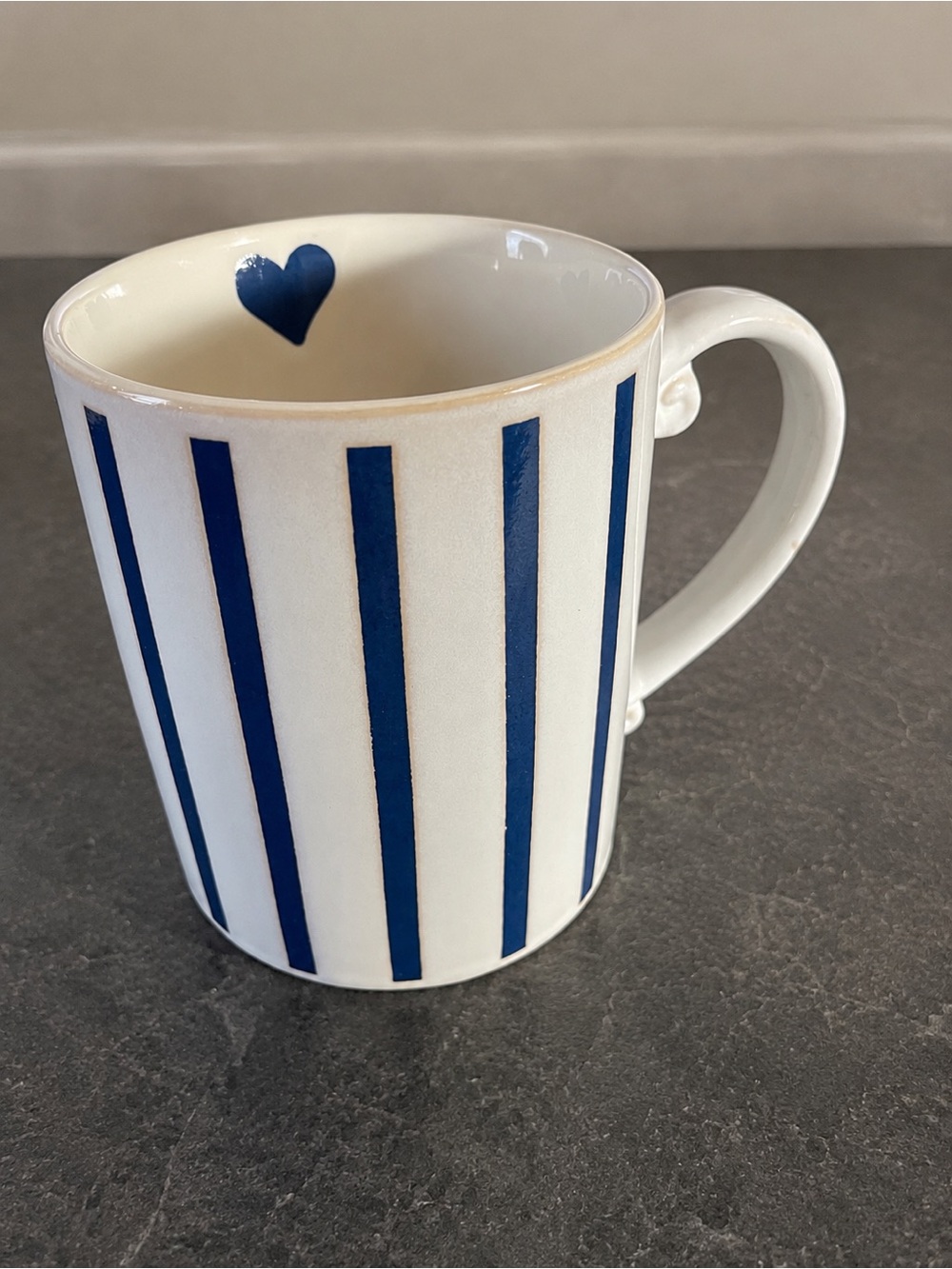 Spectrum Designz Blue & White Striped Coffee Mug